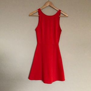 H&M Divided Fit and Flare Red Dress Size 2